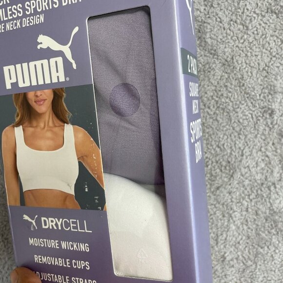 NEW Puma Women's XL 2 Pack Seamless Sports Bra Drycell Moisture Wicking - Picture 3 of 5